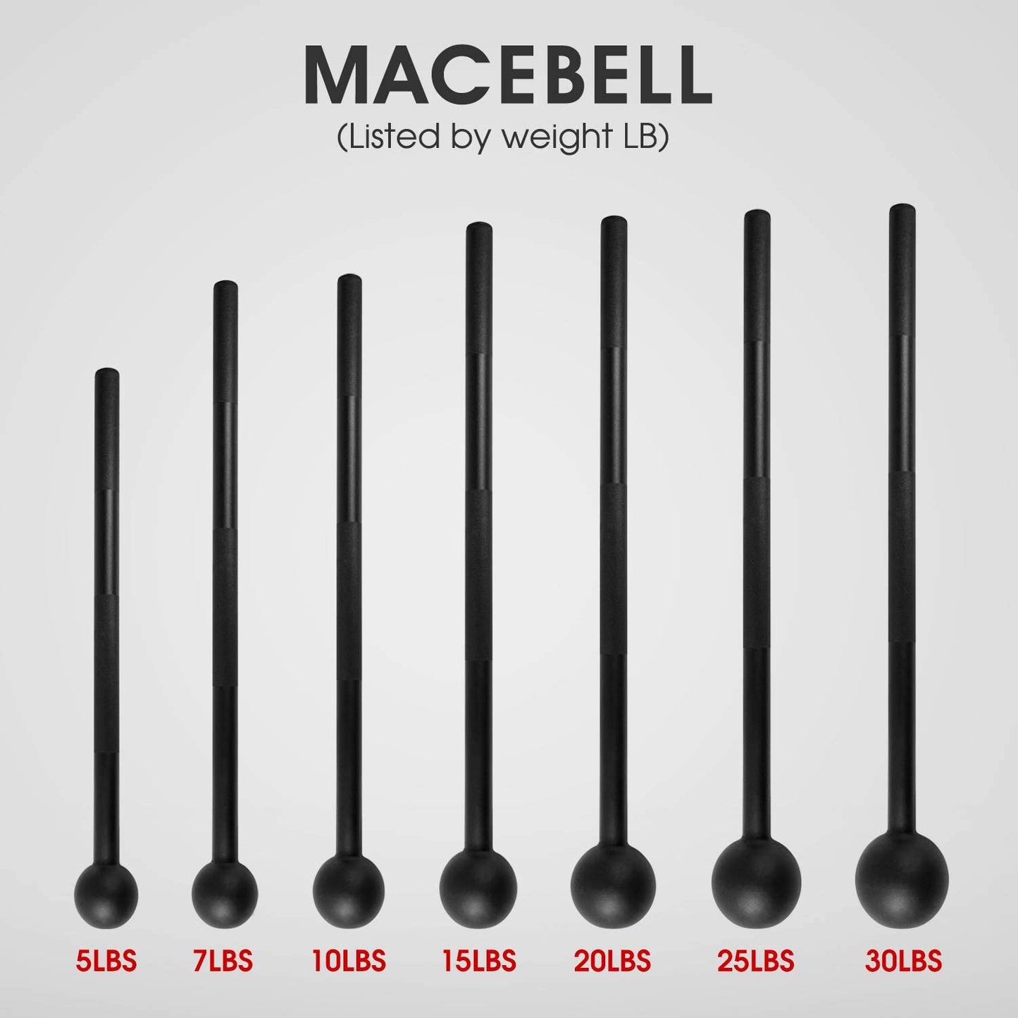 Steel Mace Bell for Comprehensive Strength Training - Full Body Muscle Development, Shoulder, Grip, and Forearm Workouts - Available in 5 to 30 LB for Both Men and Women