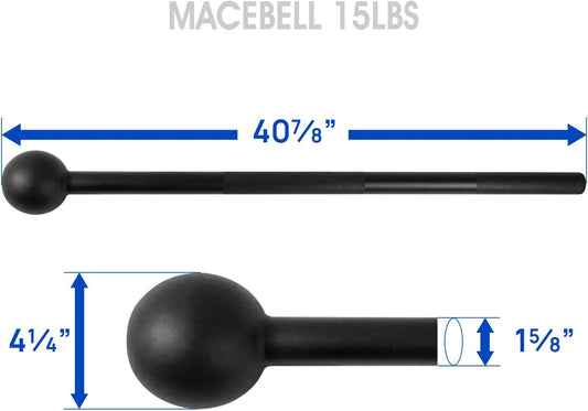 Steel Mace Bell for Comprehensive Strength Training - Full Body Muscle Development, Shoulder, Grip, and Forearm Workouts - Available in 5 to 30 LB for Both Men and Women