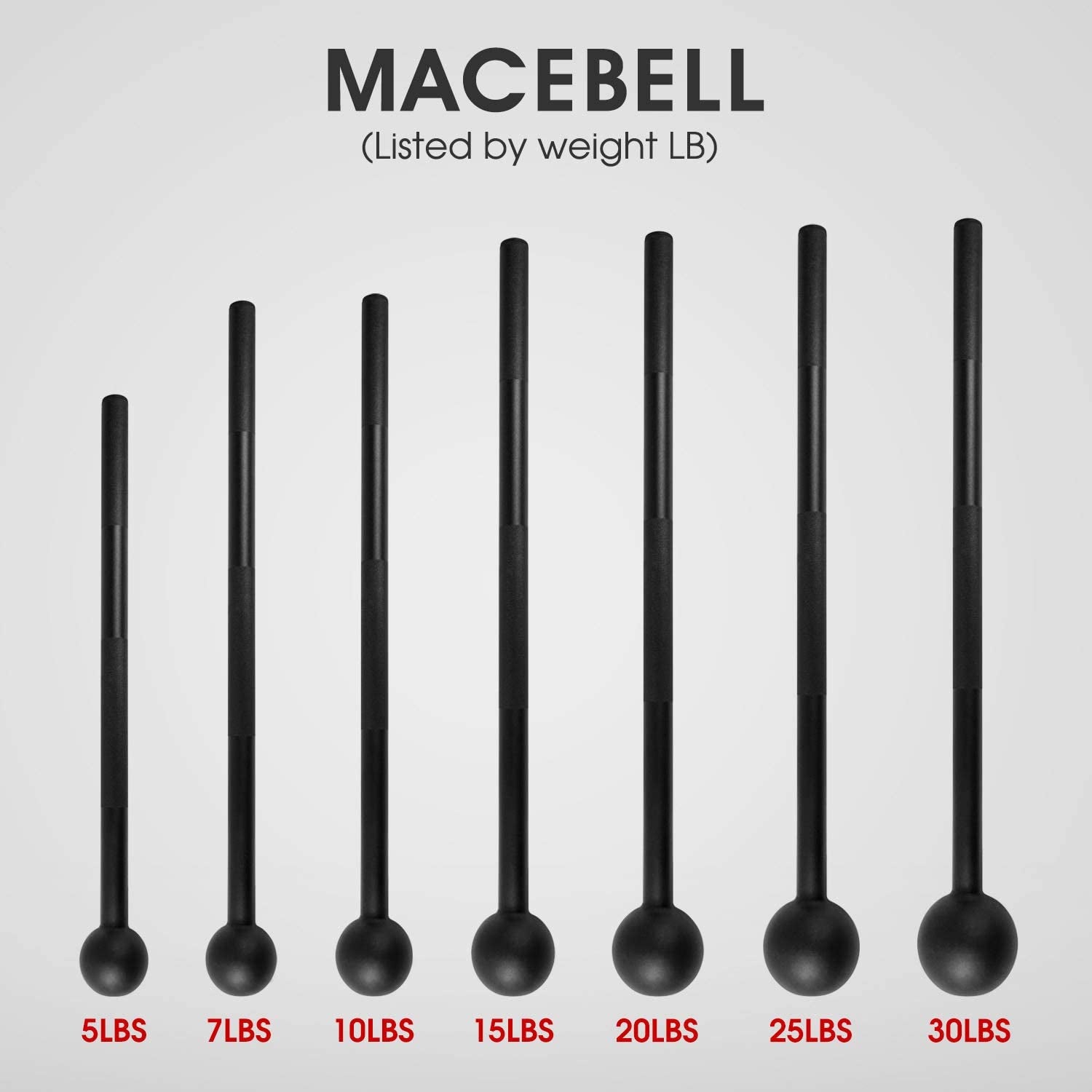 Steel Mace Bell for Comprehensive Strength Training - Enhance Full Body, Muscular Development, Shoulder, Grip, and Forearm Workouts, Available in Weights of 5, 7, 10, 15, 20, 25, and 30 LB for Both Men and Women