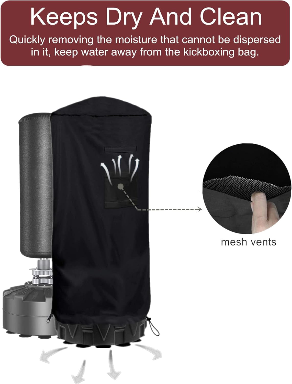 Freestanding Heavy Bag Protective Cover - Waterproof Outdoor Cover for Boxing Equipment