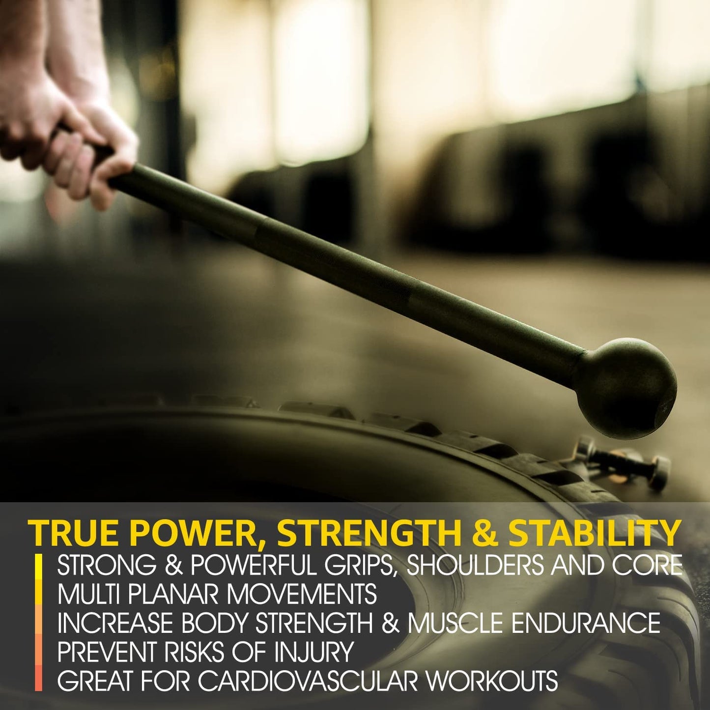 Steel Mace Bell for Comprehensive Strength Training - Enhance Full Body, Muscular Development, Shoulder, Grip, and Forearm Workouts, Available in Weights of 5, 7, 10, 15, 20, 25, and 30 LB for Both Men and Women