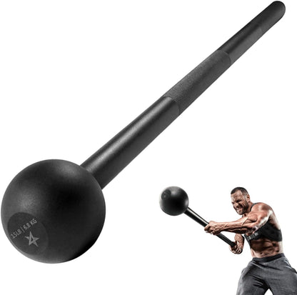 Steel Mace Bell for Comprehensive Strength Training - Enhance Full Body, Muscular Development, Shoulder, Grip, and Forearm Workouts, Available in Weights of 5, 7, 10, 15, 20, 25, and 30 LB for Both Men and Women