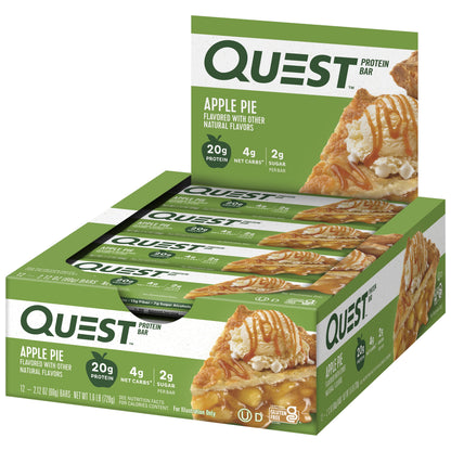Quest Protien Bars, Low Sugar, High Protien, Apple Pie, 12 Count