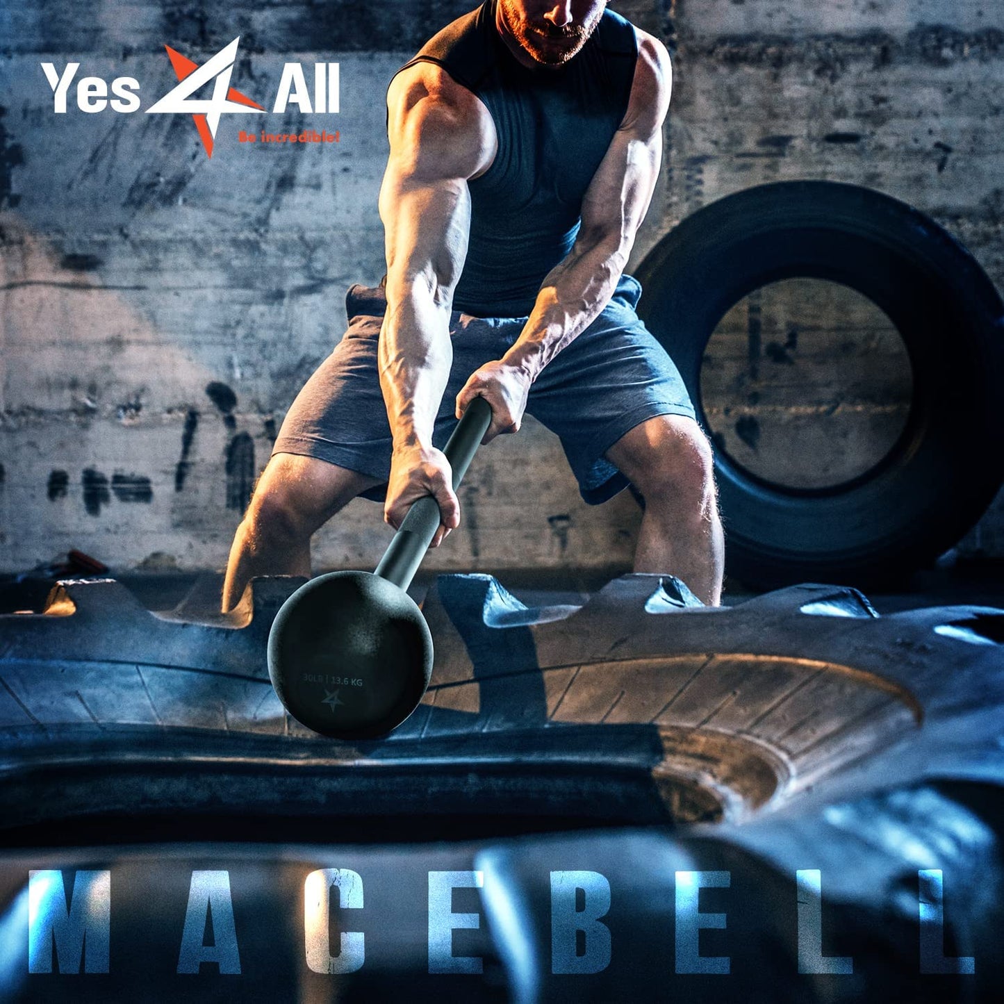 Steel Mace Bell for Comprehensive Strength Training - Enhance Full Body, Muscular Development, Shoulder, Grip, and Forearm Workouts, Available in Weights of 5, 7, 10, 15, 20, 25, and 30 LB for Both Men and Women