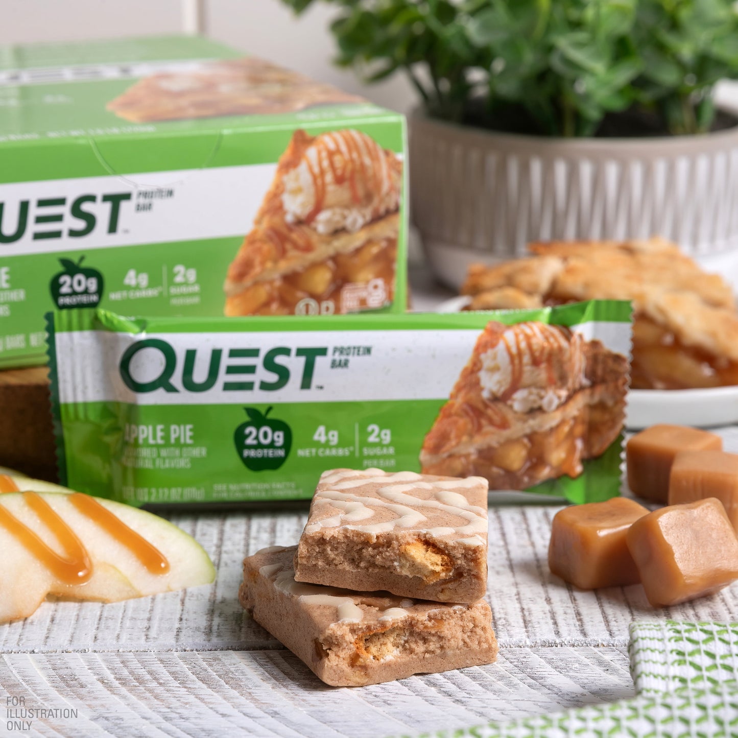 Quest Protien Bars, Low Sugar, High Protien, Apple Pie, 12 Count