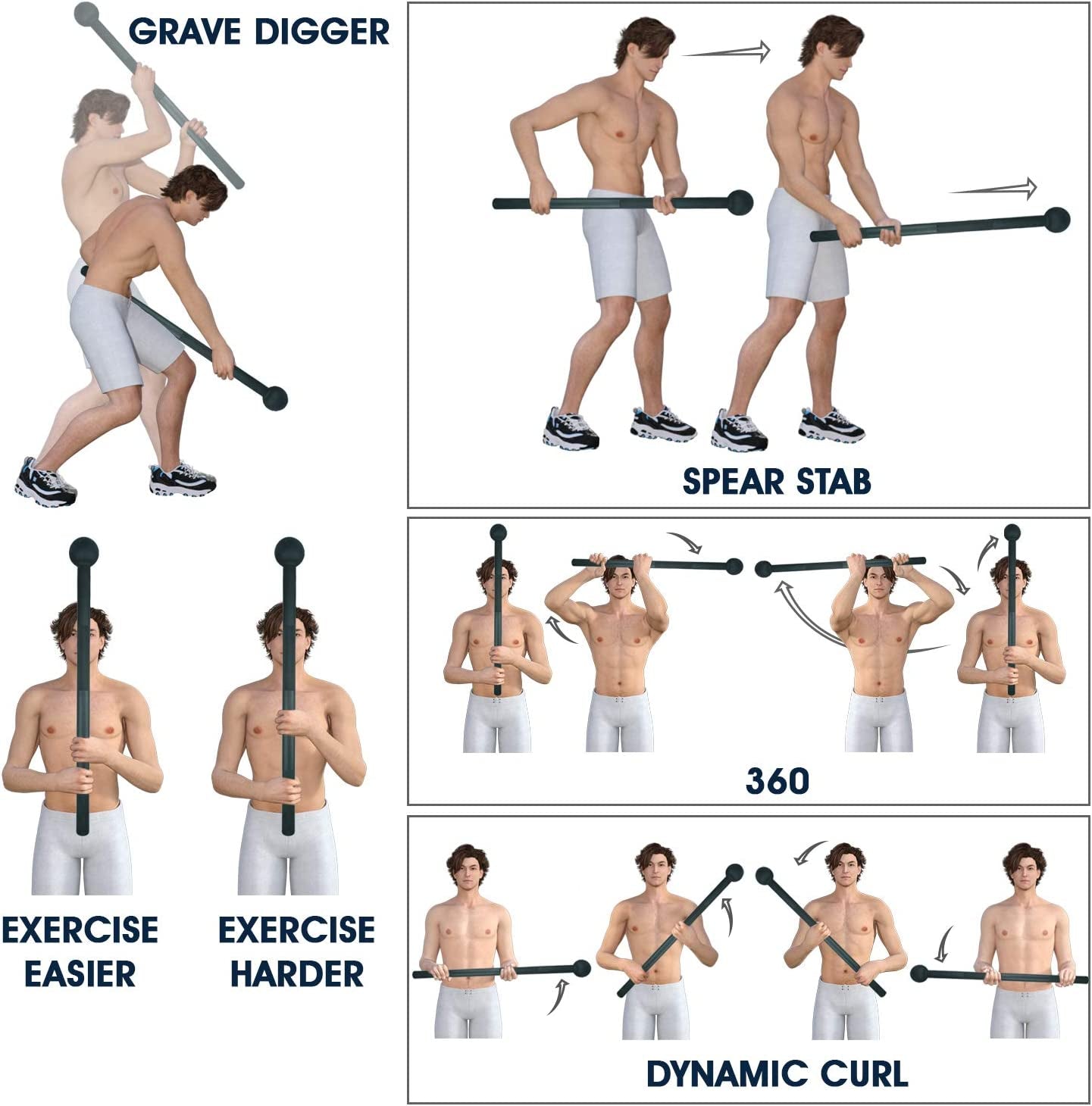 Steel Mace Bell for Comprehensive Strength Training - Enhance Full Body, Muscular Development, Shoulder, Grip, and Forearm Workouts, Available in Weights of 5, 7, 10, 15, 20, 25, and 30 LB for Both Men and Women