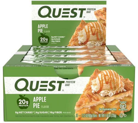 Quest Protien Bars, Low Sugar, High Protien, Apple Pie, 12 Count